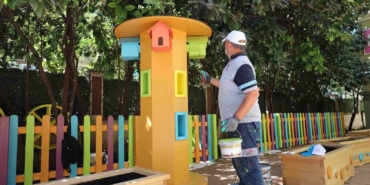 Temsili çocuk başkanın istediği ’masal bahçe’ yeni eğitim yılına hazır