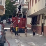 Çamaşır makinesinden çıkan yangına itfaiye müdahale etti