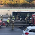 Bayrampaşa-Maltepe Metrobüs Durağı’nda korkutan yangın