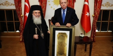 Cumhurbaşkanı Erdoğan, Kudüs Rum Ortodoks Kilisesi Patriği 3’üncü Teofilos’u kabul etti
