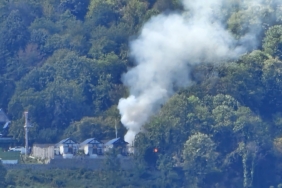 Bungalov tesisinde yangın