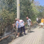 Keşan’da çocukların patlattığı torpilden çıkan yangın mahalleliyi seferber etti