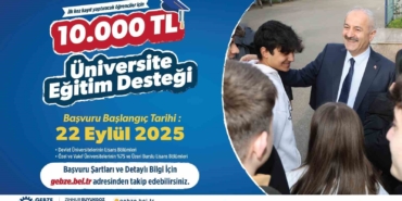 Gebze’de üniversite eğitim desteği 10 bin TL’ye çıkarıldı