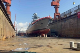 Yalova’da TCG İçel fırkateyni suya indirildi