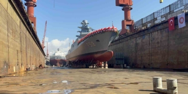 Yalova’da TCG İçel fırkateyni suya indirildi