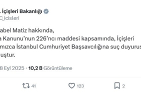 İçişleri Bakanlığı şarkıcı Mabel Matiz hakkında suç duyurusunda bulundu