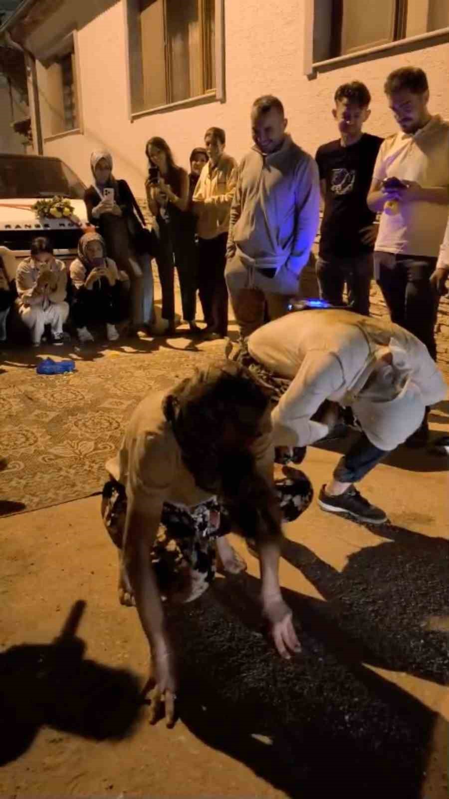 Damat eğlencesi eziyete dönüştü