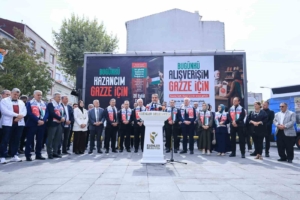 Esenlerli esnaf ve vatandaşlardan Gazze dayanışması