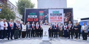 Esenlerli esnaf ve vatandaşlardan Gazze dayanışması