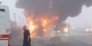 Lüleburgaz’da işçi servisi alev alev yandı: Facianın eşiğinden dönüldü