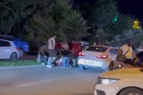 Bursa’da yol verme tartışması kavgaya dönüştü: O anlar kamerada