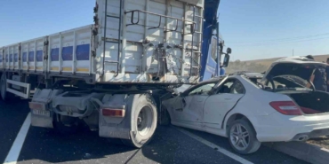 Emniyet kemeri sayesinde kazadan sağ salim kurtuldu