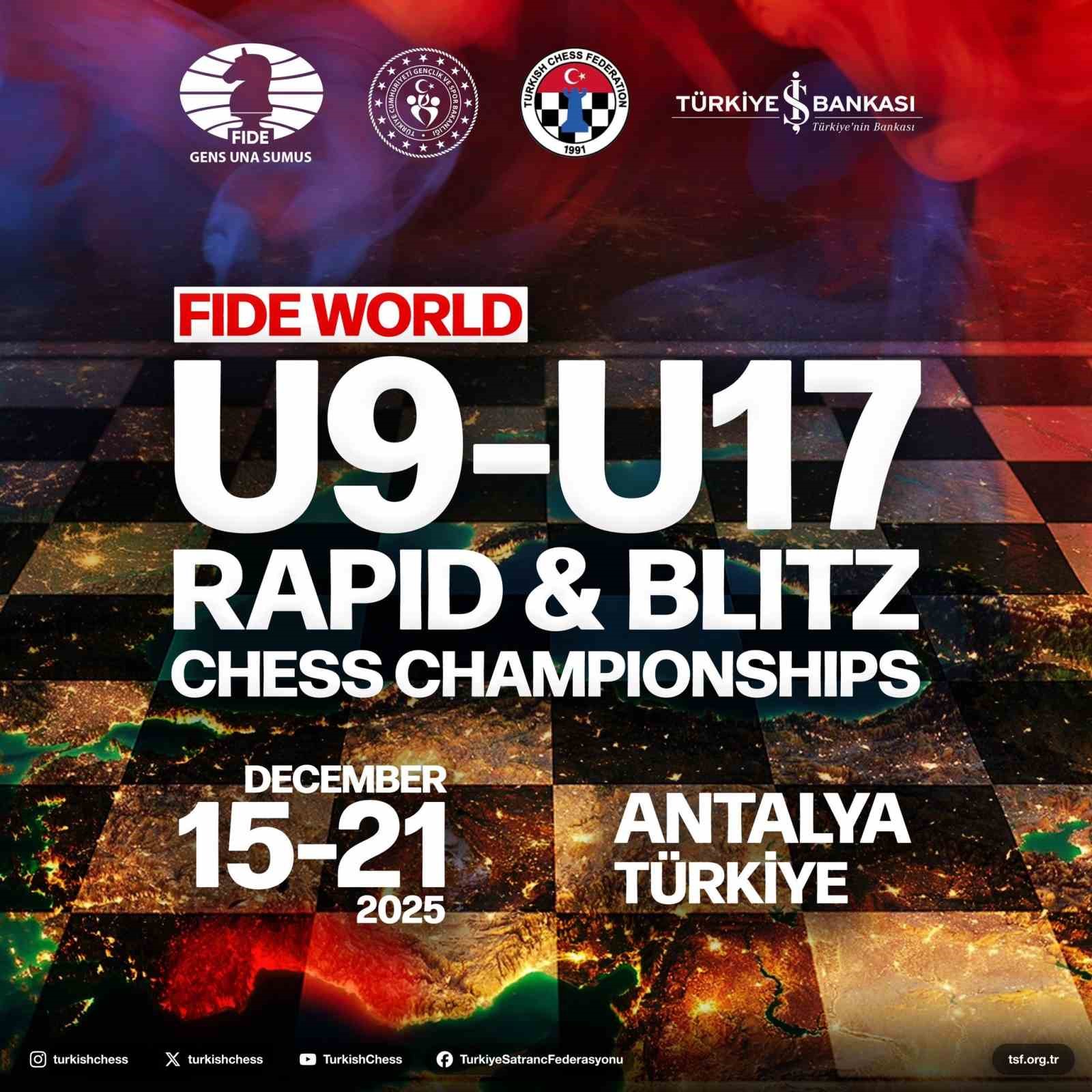 Dünya Hızlı ve Yıldırım Satranç Şampiyonası Türkiye’de