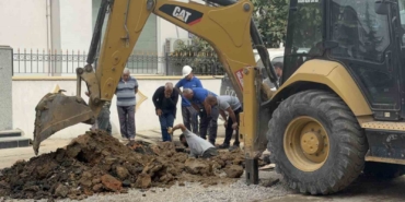 Kocaeli’de altyapı çalışması sırasında doğal gaz borusu delindi