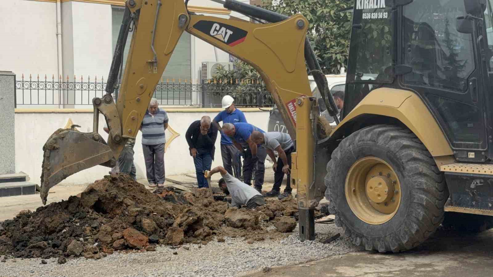 Kocaeli’de altyapı çalışması sırasında doğal gaz borusu delindi