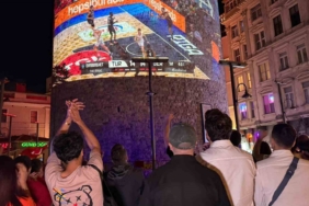 A Milli Erkek Basketbol Takımı’nın final maçı heyecanı Galata Kulesi’nde yaşandı