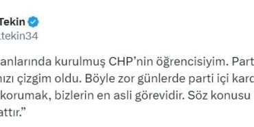 CHP İstanbul İl Başkanlığı’na kayyum olarak atanan Gürsel Tekin’den ilk açıklama