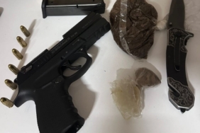 14 yıl 6 ay hapis cezası ile aranan hükümlü silah ve uyuşturucuyla yakalandı