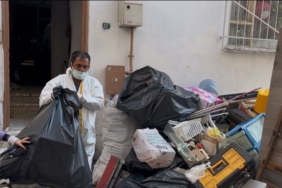 Çöp evde adım atacak yer bulunamadı