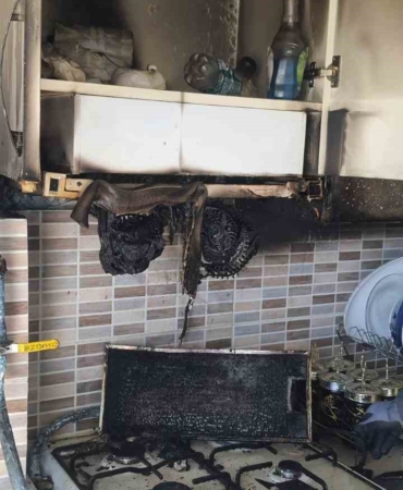 Bilecik’te aspiratör alev alırken, bir kişi yaralandı