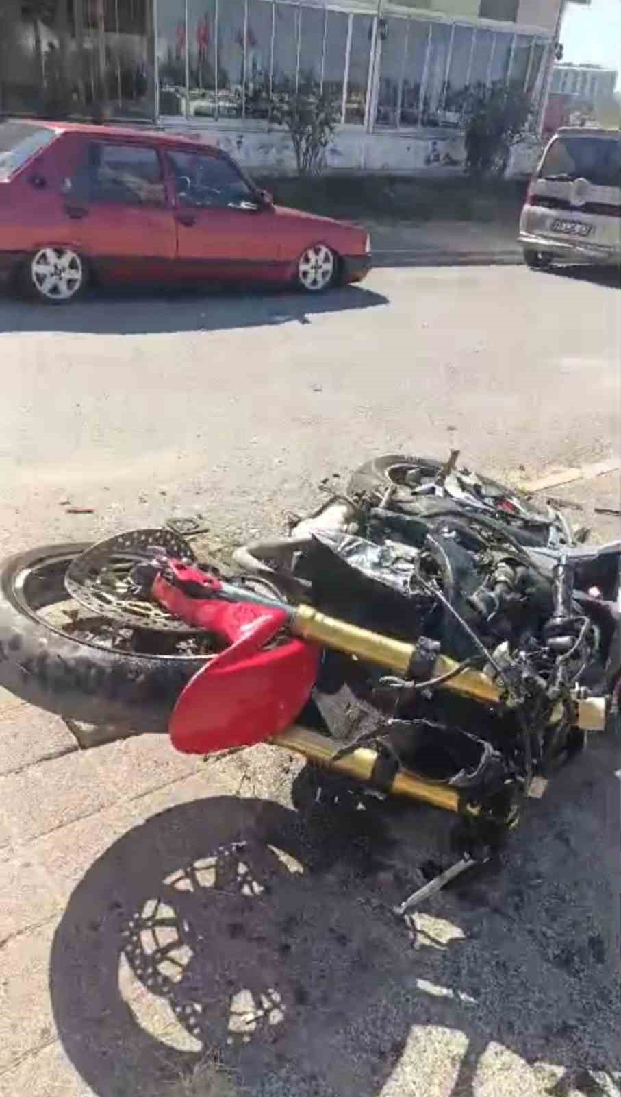 Tamir ettiği motosikletle test sürüşü sırasında kaza yaptı