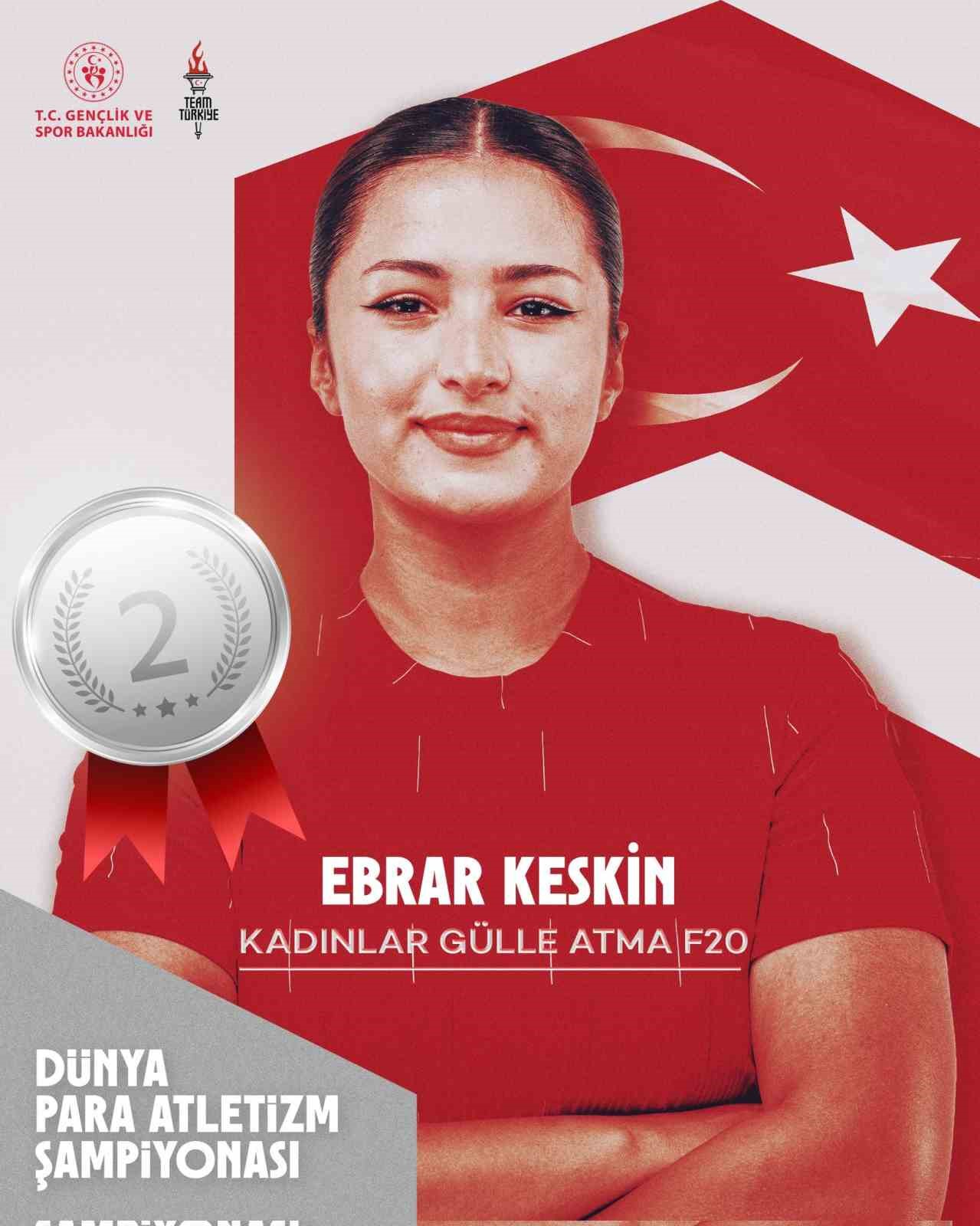 Dünya Para Atletizm Şampiyonası’nda 1 gümüş, 1 bronz madalya