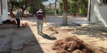 Bayırköy Belediyesi’nden eğitim yılı öncesi bahçe temizliği