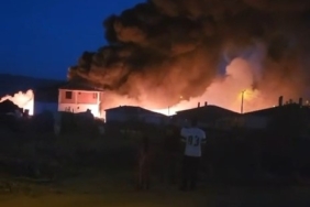 Gelibolu’da hurdalıkta çıkan yangın evlere sıçradı