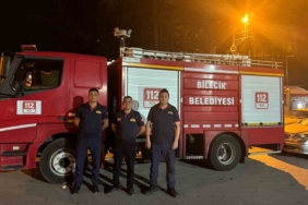 Hamsu Köprüsü’nde yaşanan toprak kayması sonrası itfaiye tedbir aldı