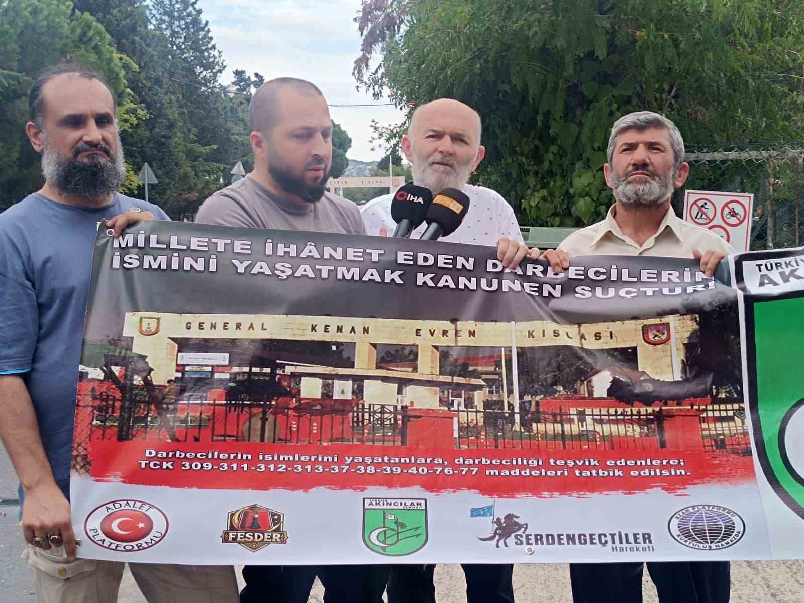 Adalet Platformu Başkanı Çevik: "Kenan Evren Kışlası’ndan darbeci ismi kaldırılsın, Osmanlı izlerine sahip çıkılsın"
