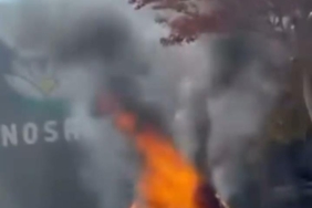 Bursa’da park halindeki otomobil alev topuna döndü