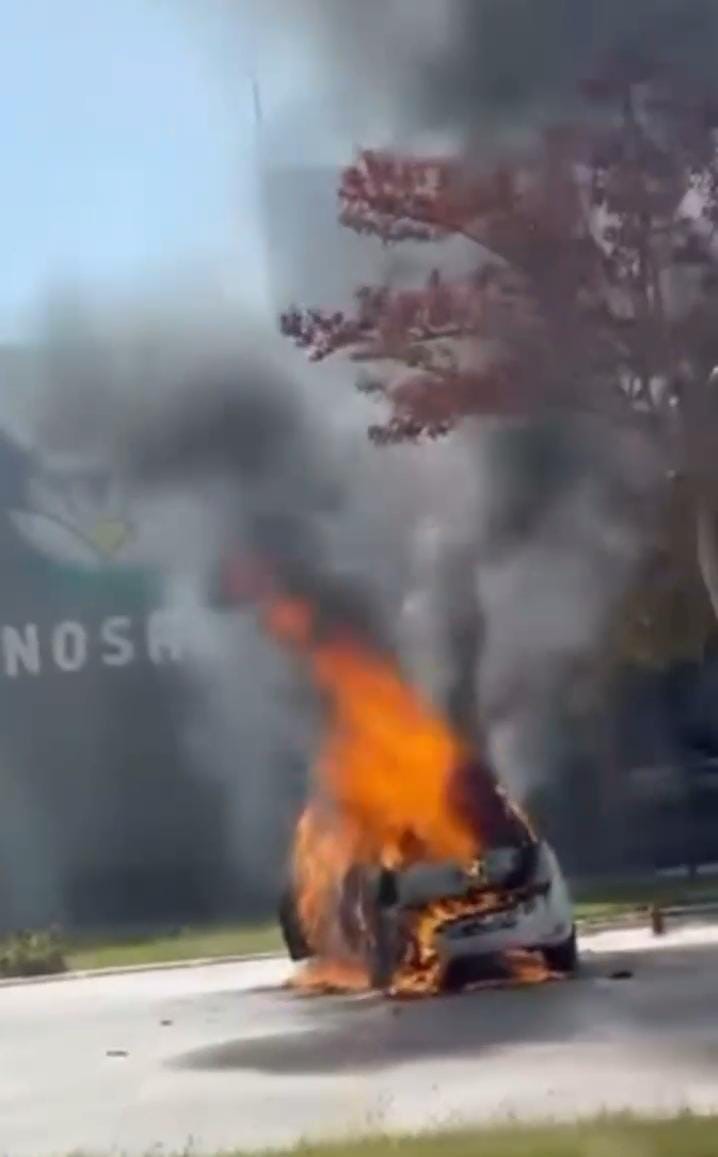 Bursa’da park halindeki otomobil alev topuna döndü