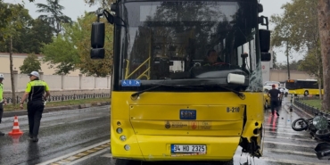 Beşiktaş’ta İETT otobüsü motosiklete ve taksiye çarptı: 1 yaralı