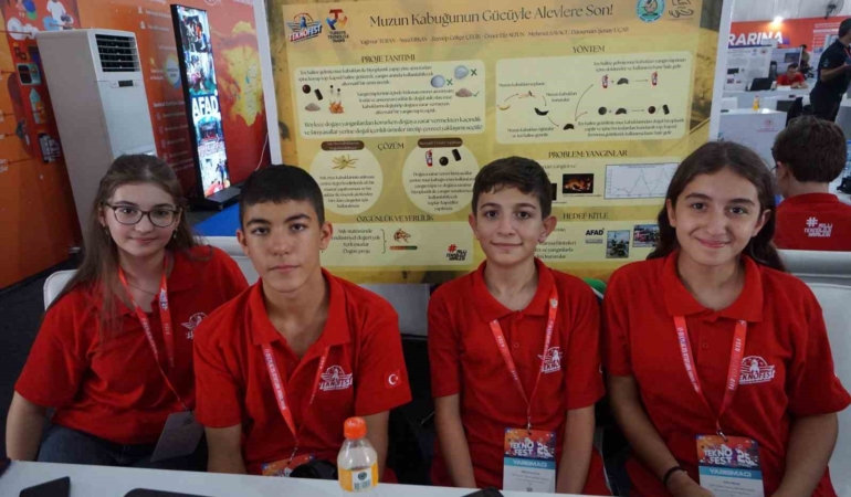 Minik kaşiflerin parlak fikirleri TEKNOFEST’İN gözdesi oldu