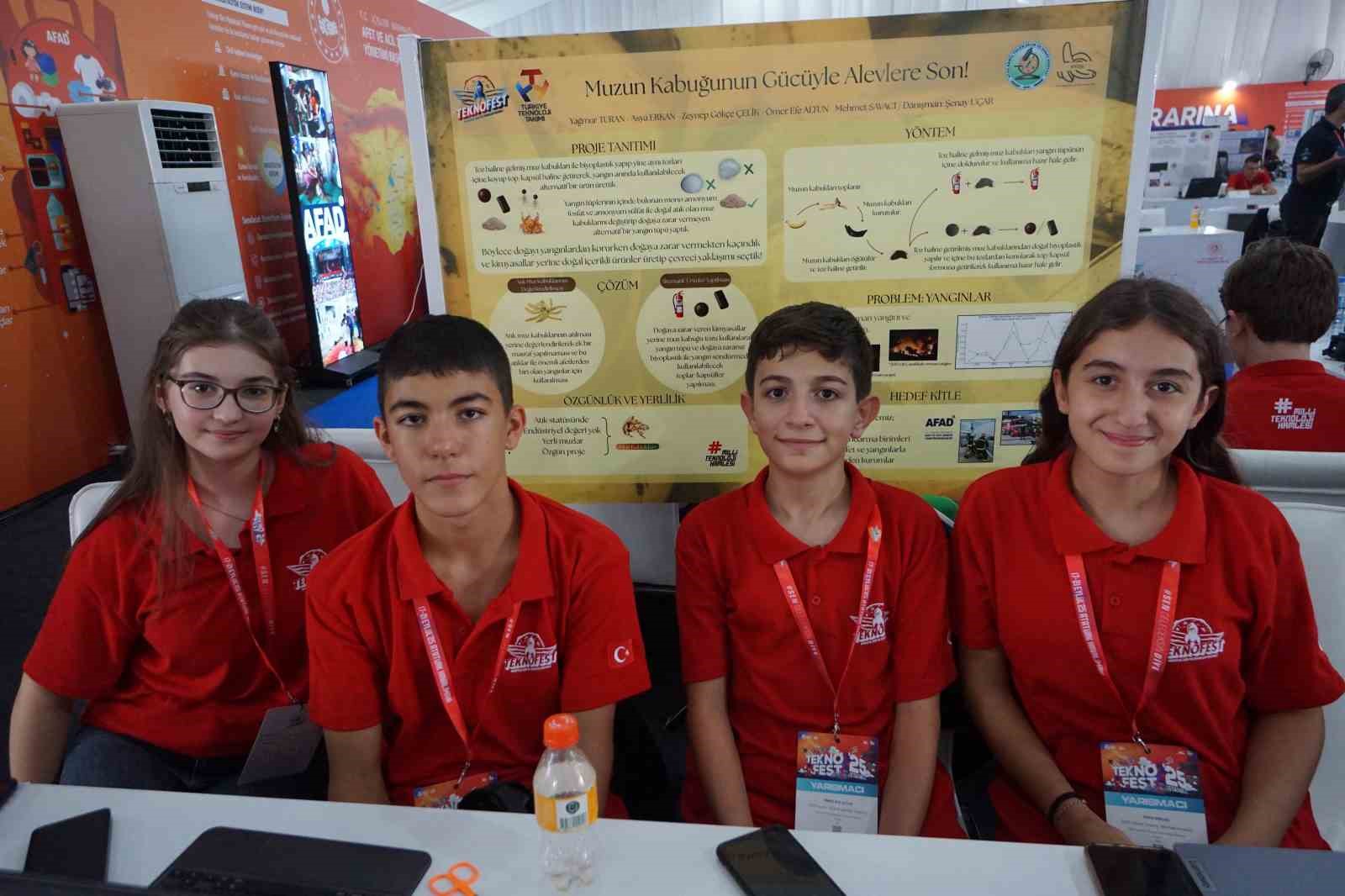 Minik kaşiflerin parlak fikirleri TEKNOFEST’İN gözdesi oldu