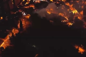 Kocaeli’de ormanlık alandaki baraka alev alev yandı