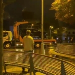 Aracıyla süs havuzuna girdi: Alkollü sürücü navigasyonu suçladı