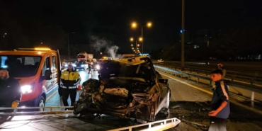 Hızlı sürücü başka otomobile arkadan çarptı, olay yerinden kaçtı: 1 yaralı