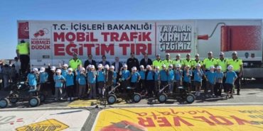 Tekirdağ’da mobil tırla trafik eğitimi