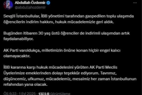 AK Parti İstanbul İl Başkanı Özdemir’den müjde: "30 yaş üstü öğrenciler indirimli ulaşımdan faydalanacak"