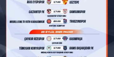 Trendyol Süper Lig’de 7-16. hafta programları açıklandı