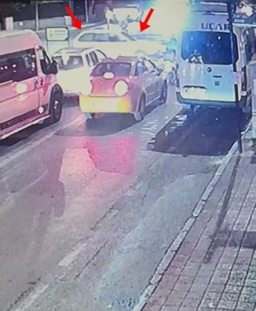 Tekirdağ’da yaya geçidinden yolun karşısına geçen otomobile ceza gecikmedi