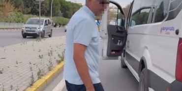 Trafikte servis şoföründen sürücüye tehdit: "Nefesini keserim"