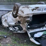 Anadolu Otoyolu’nda korkutan kaza, takla atan otomobil hurdaya döndü: 1 yaralı