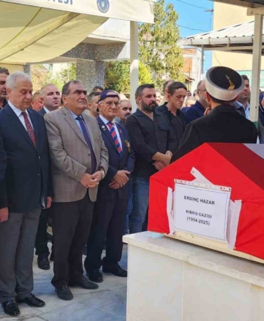 Gaziler derneği başkanına son görev