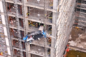 Şantiyede yük asansörünün halatı koptu: 2 yaralı