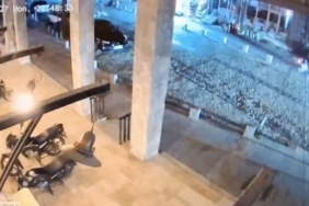 Balıkesir’de 6.1 büyüklüğündeki deprem güvenlik kamerasında