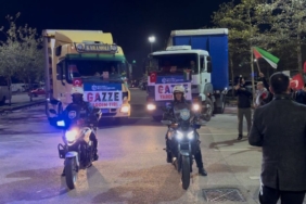 Kocaeli’den yardım tırları Gazze’ye doğru yola çıktı