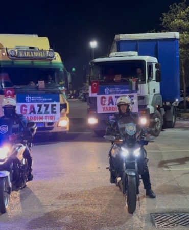 Kocaeli’den yardım tırları Gazze’ye doğru yola çıktı