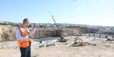 Başkan Çiftçi devlet hastanesi şantiyesinde: "İnşaat hızla ilerliyor"